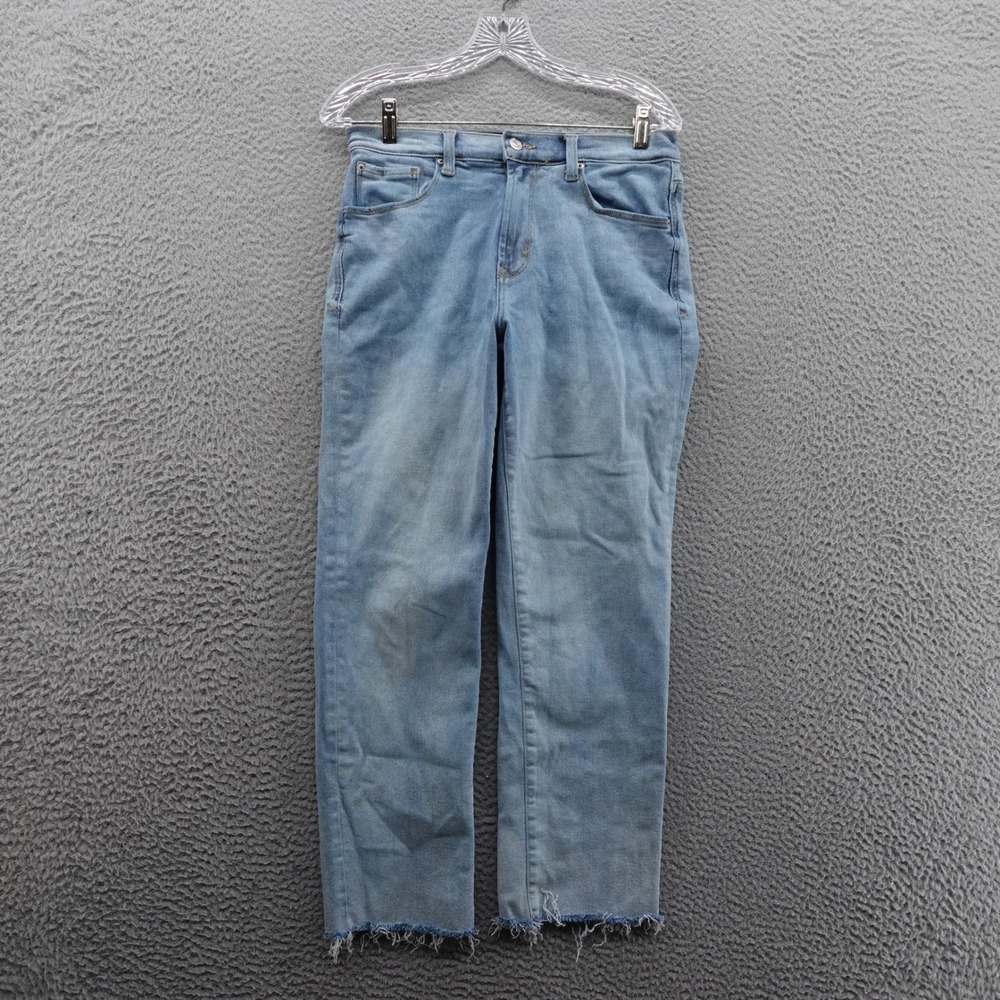 Kensie The Allie High Rise Slim Straight Jeans Size 8 Blue Womens‎ Raw Hem